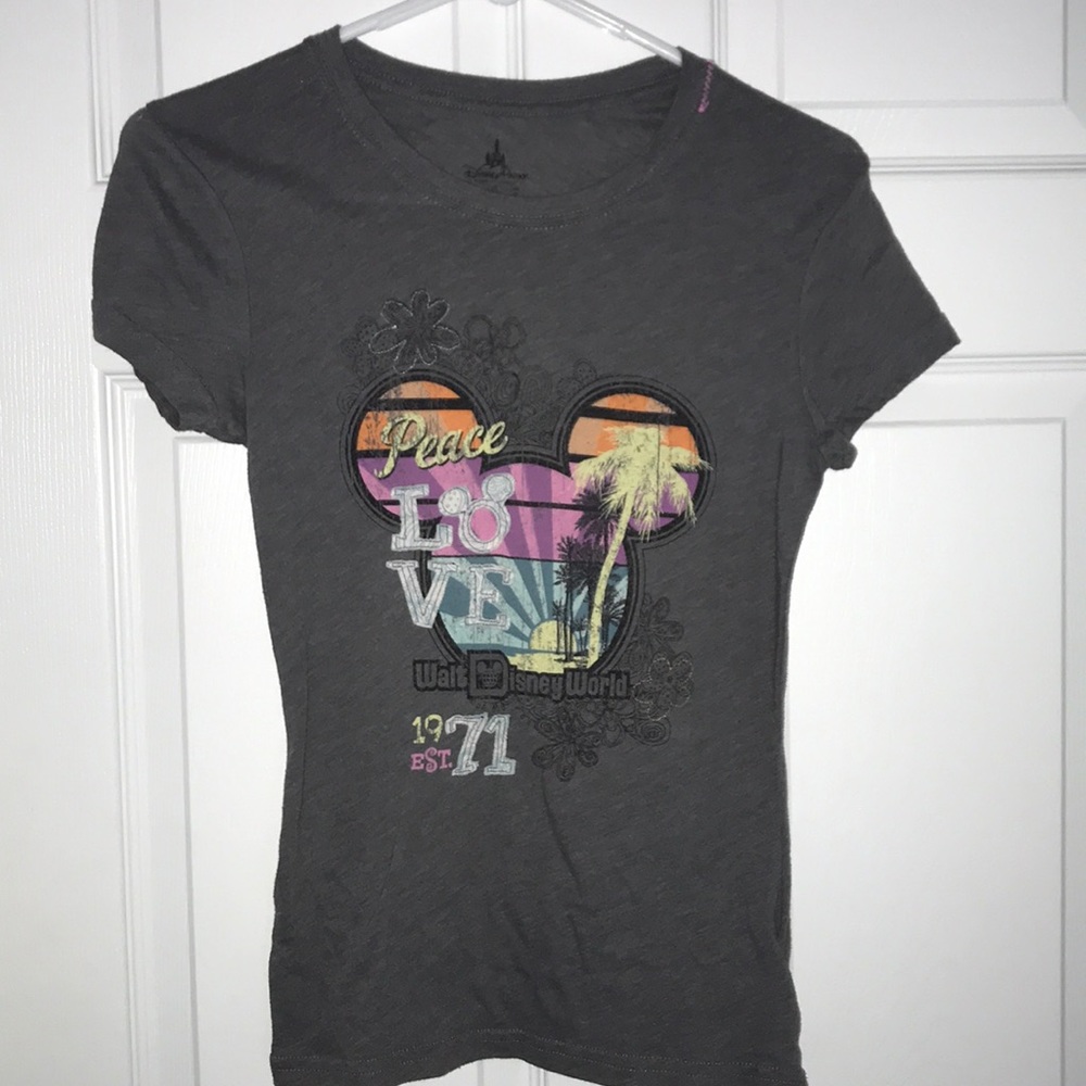 grey disney world fitted shirt